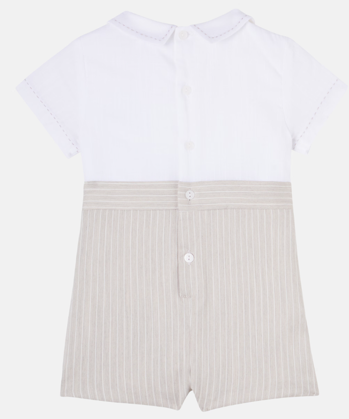 PATACHOU striped contrast romper