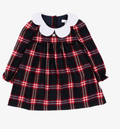 PATACHOU tartan-print Peter Pan collar dress