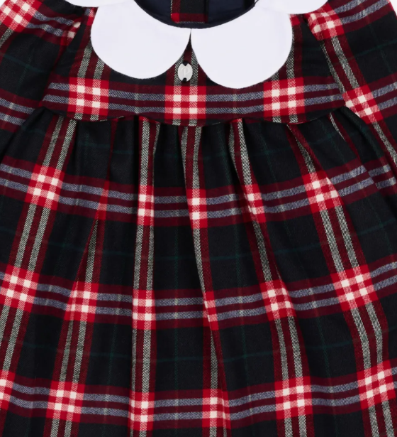 PATACHOU tartan-print Peter Pan collar dress