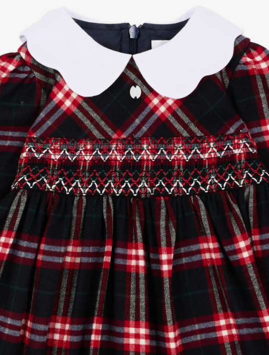 PATACHOU tartan smocked dress