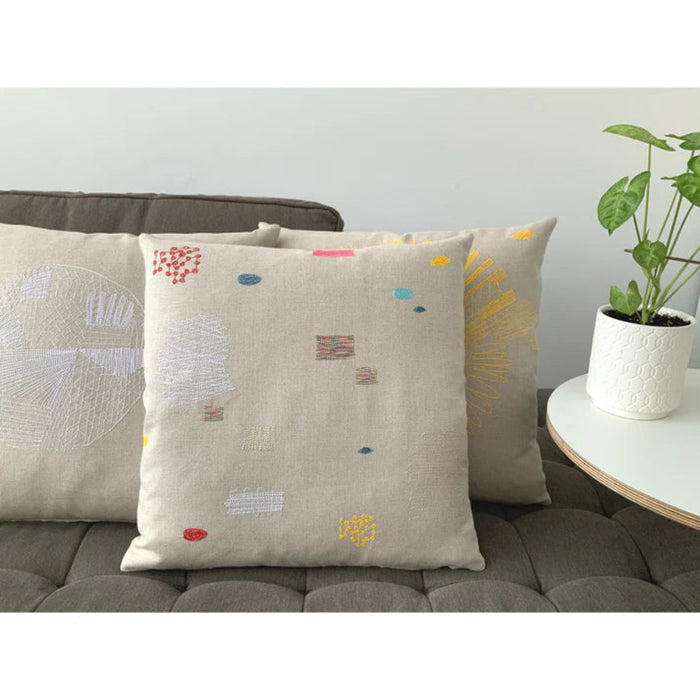 Patches Embroidered Pillow | K Studio