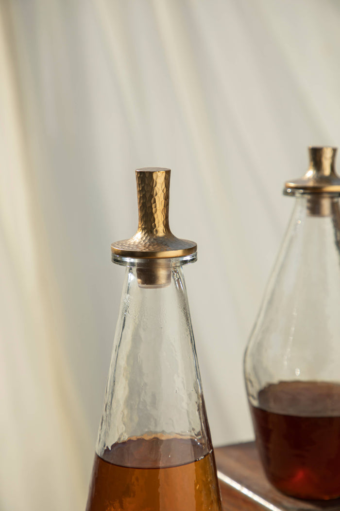Pebbled Decanter Tall - Magnolia Lane co. Home + Garden + Gift