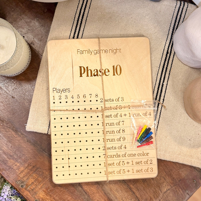Phase 10 Game Board
