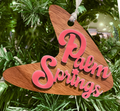 Pink and Walnut Palm Springs Ornament