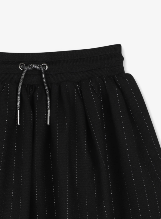 MICHAEL KORS pinstripe-pattern drawstring casual skirt