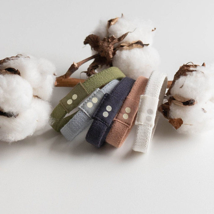 Plastic Free Organic Hair Ties - 6 Colors, Sustainable Hair Ties, Organic Cotton, Natural Rubber