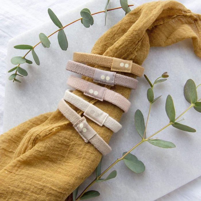 Plastic Free Organic Hair Ties - 6 Colors, Sustainable Hair Ties, Organic Cotton, Natural Rubber