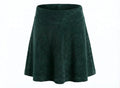 Pleat Libba Skirt-Dark Green Velour
