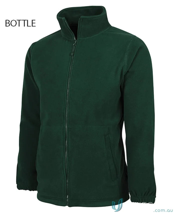 Green fleece jacket JBs Adults Full Zip Polar 3FJ made with 290gsm low-pill polar fleece