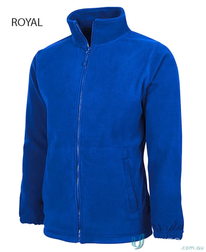 Royal blue fleece jacket JBs Adults Zip Polar 3fj 290gsm low-pill polar fleece