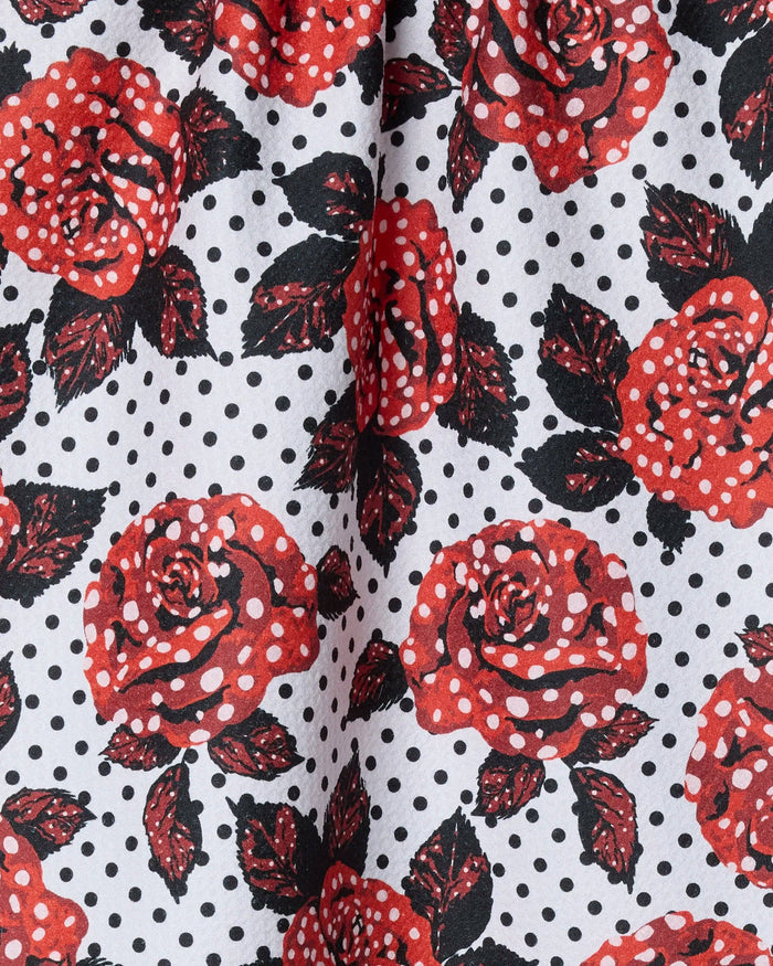 Polka Rose Tea Towel - Olita Gifts & Goods