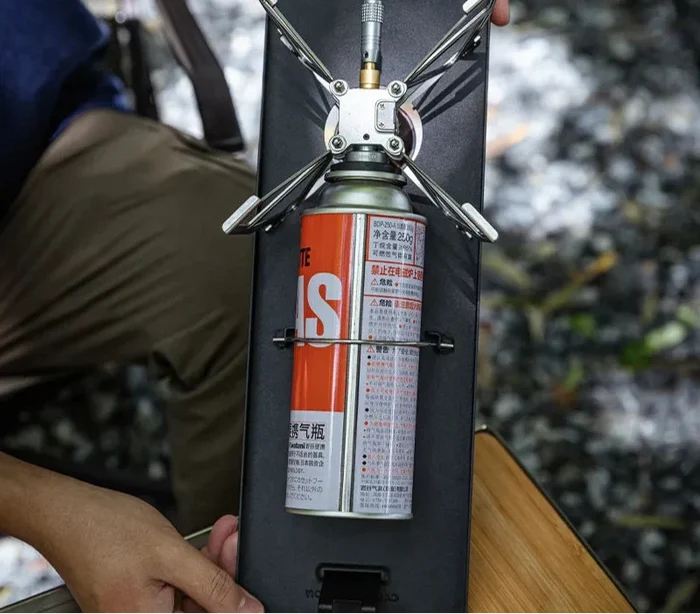 Portable Folding Camp Stove Rack Iron Black