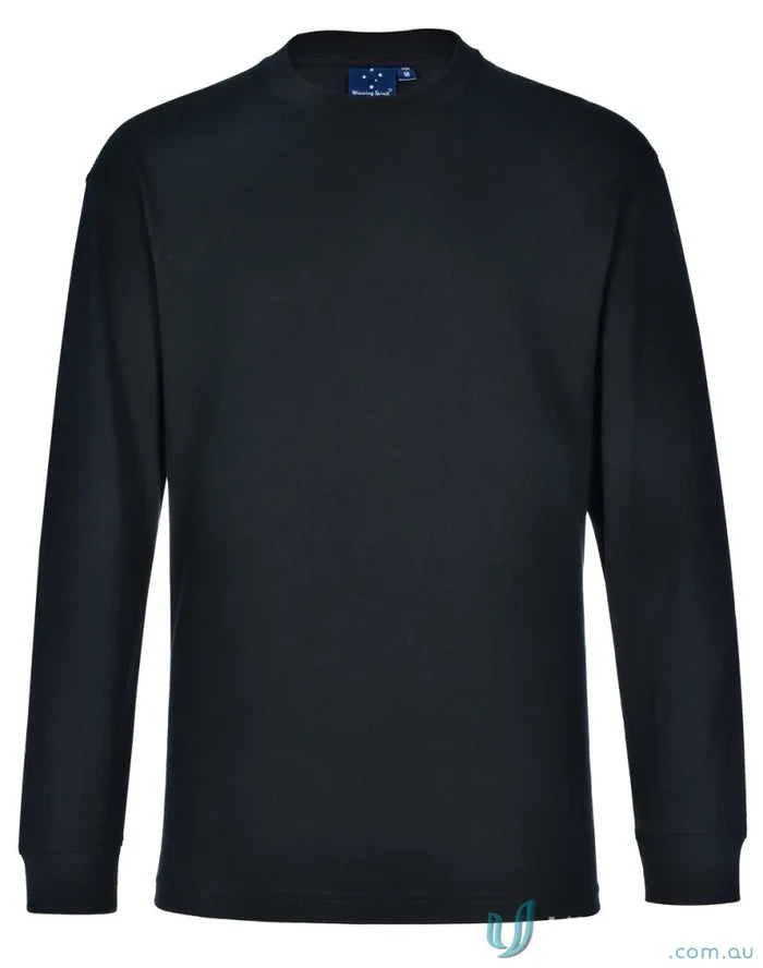 Navy long-sleeved TS02 London Long tee from Winning Spirit Crew, perfect for casual style