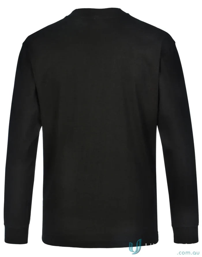 Black long-sleeved Premium Carey LS Tee from TS02 London Long with winning spirit crew