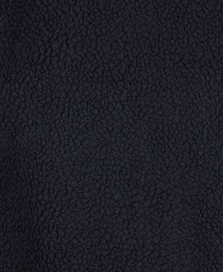 Dark navy faux fur premium full-zip hoodie textured fabric