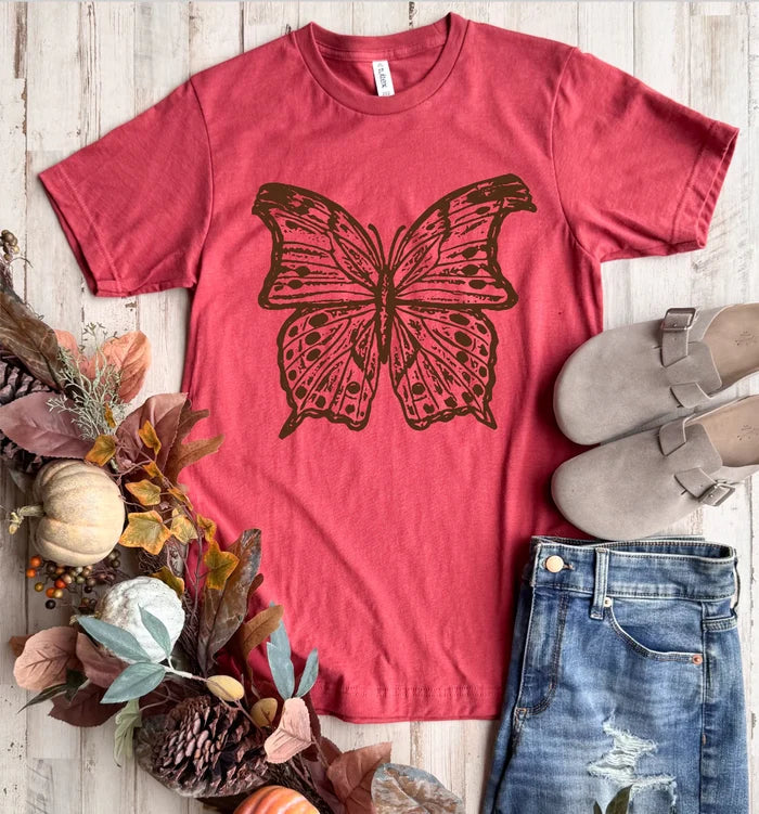 PREORDER: Boho Butterfly Tee//ships in about 2 weeks