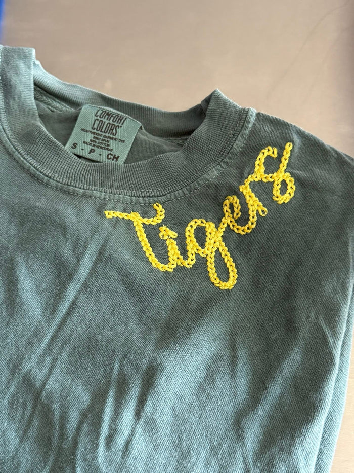PREORDER: Custom Retro Stich Embroidery Tee // 1-2 weeks to ship