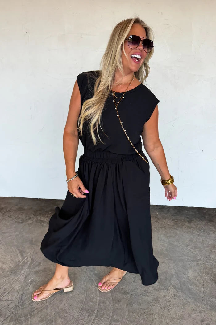 PREORDER: Emery Skirt Set in Black // eta Aug