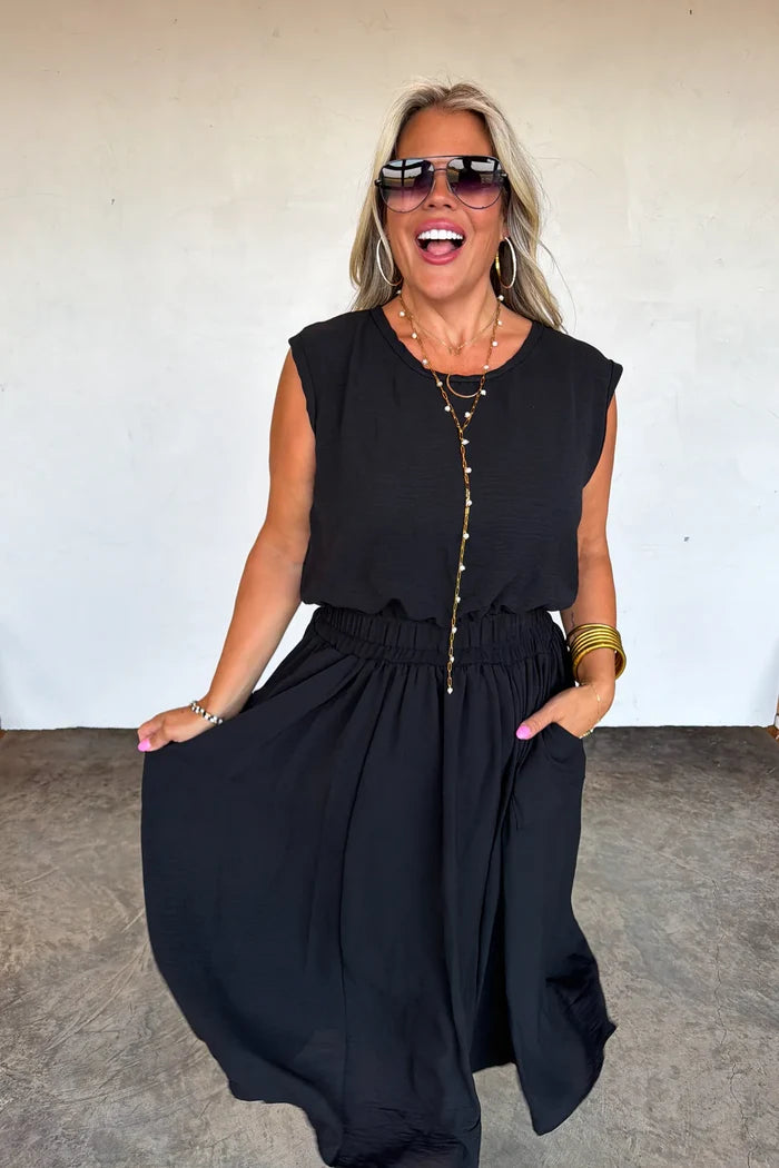 PREORDER: Emery Skirt Set in Black // eta Aug