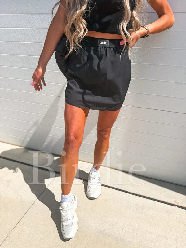 PREORDER: Essential Performance Skort 2.0 in Jet Black // eta September-October