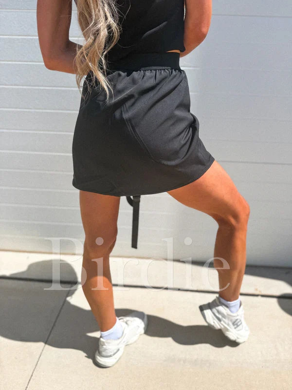 PREORDER: Essential Performance Skort 2.0 in Jet Black // eta September-October