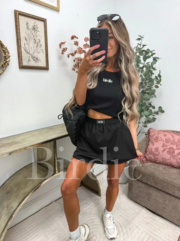 PREORDER: Essential Performance Skort 2.0 in Jet Black // eta September-October