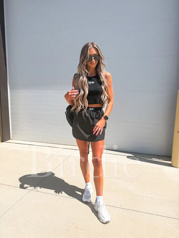 PREORDER: Essential Performance Skort 2.0 in Jet Black // eta September-October