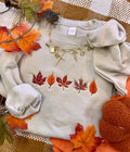 PREORDER: Fall Leaves Embroidered Sweatshirt