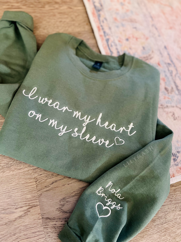 PREORDER: Heart on Sleeve (embroidered // custom)