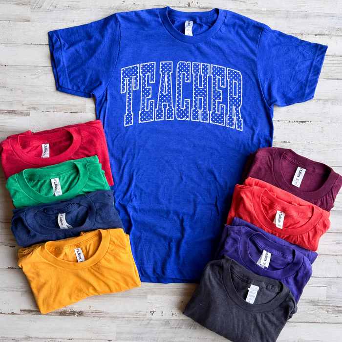 PREORDER: Polka Dot Teacher Tee//ships in about 2 weeks