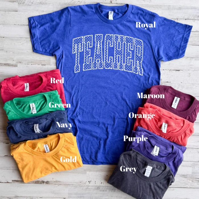 PREORDER: Polka Dot Teacher Tee//ships in about 2 weeks