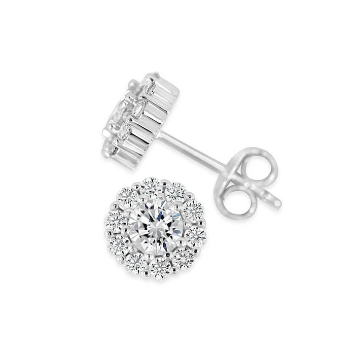 Pure Shine Halo Stud Earrings | Little Sparkles