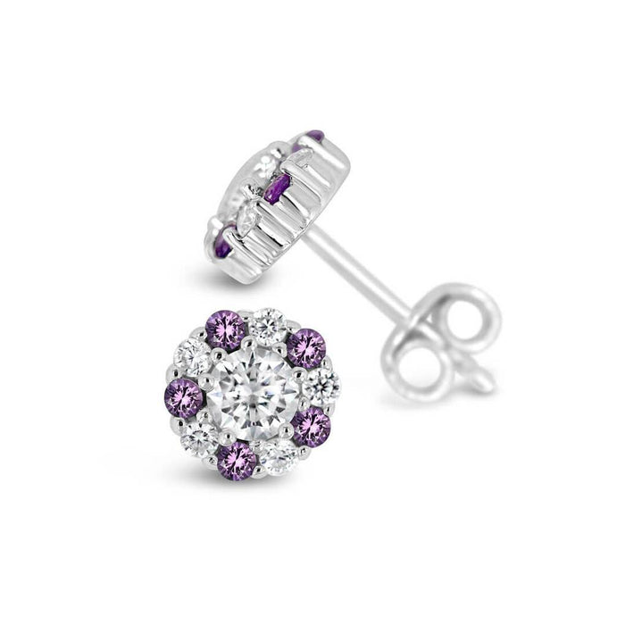 Pure Shine Halo Stud Earrings | Little Sparkles