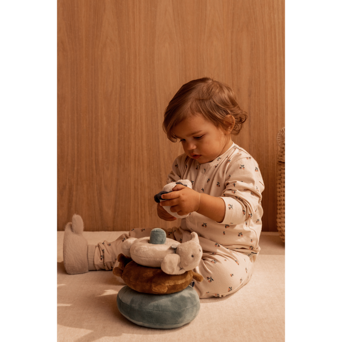 Liewood - Pyjamas Jumpsuit - Birk - Peach Mini/Sea Shell - Lifestyle Cut