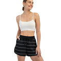 Rae Mode Women's Scuba Stripe Tulip Shorts