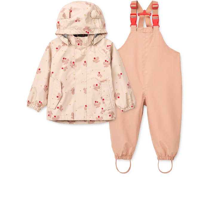 Liewood - Rainwear Set - Manu - Butterfly/Apple Blossom