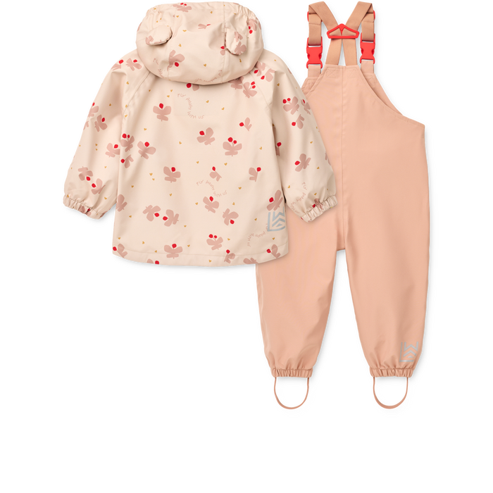 Liewood - Rainwear Set - Manu - Butterfly/Apple Blossom - Back