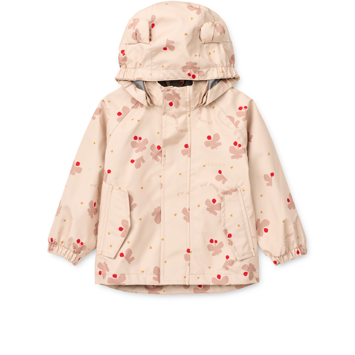 Liewood - Rainwear Set - Manu - Butterfly/Apple Blossom - Top/Front