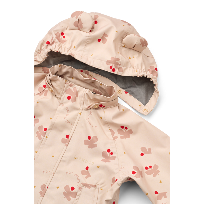Liewood - Rainwear Set - Manu - Butterfly/Apple Blossom - Top/Close Look