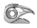 Raven's Skull Hair Bead - Silver Finish Gothic & Viking Hair Accessory front view