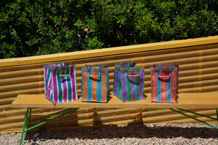 Recycled Plastic Stripe Bag - Rectangle D30 | Puebco