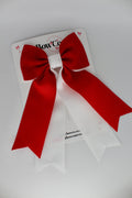 Red and White - Classic Tail Bow - Clip