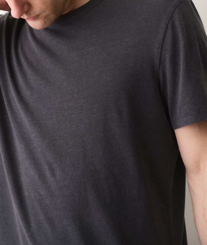 Relaxed Hemp Cotton Tee Faded Black