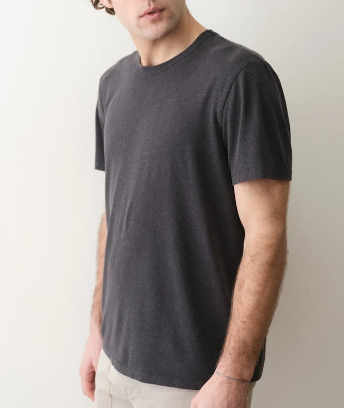 Relaxed Hemp Cotton Tee Faded Black