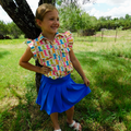 Royal Blue Pleaded Skort