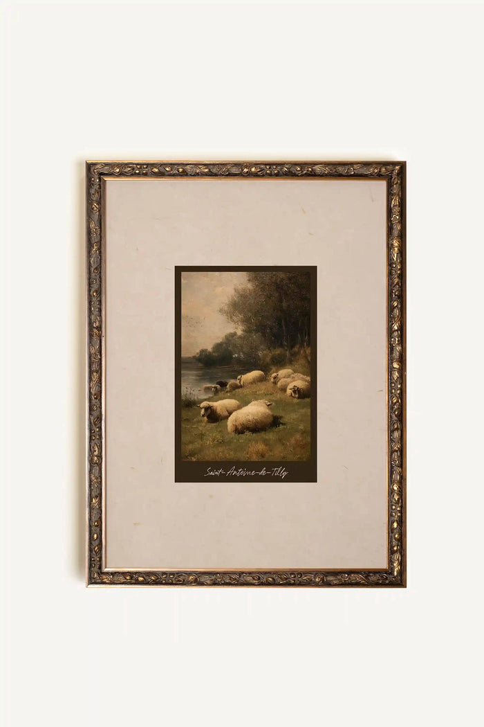 SAINT-ANTOINE-DE-TILLY, Oeuvre sur toile rigide, encadré Vintage Bronze - Magnolia Lane co. Home + Garden + Gift