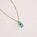 Salty Stone Fish Necklace - Turquoise Beljoy