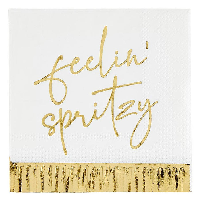 Santa Barbara Design Studio by Creative Brands - Cocktail Napkin with Fringe - Feelin’™ Spritzy