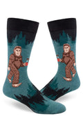 Sasquatch Loves Coffee Mens Socks