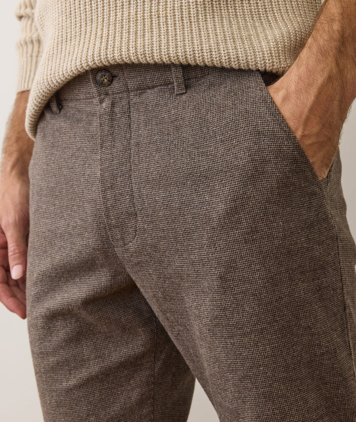 Saturday Houndstooth Chino - Slim Straight Dark Taupe